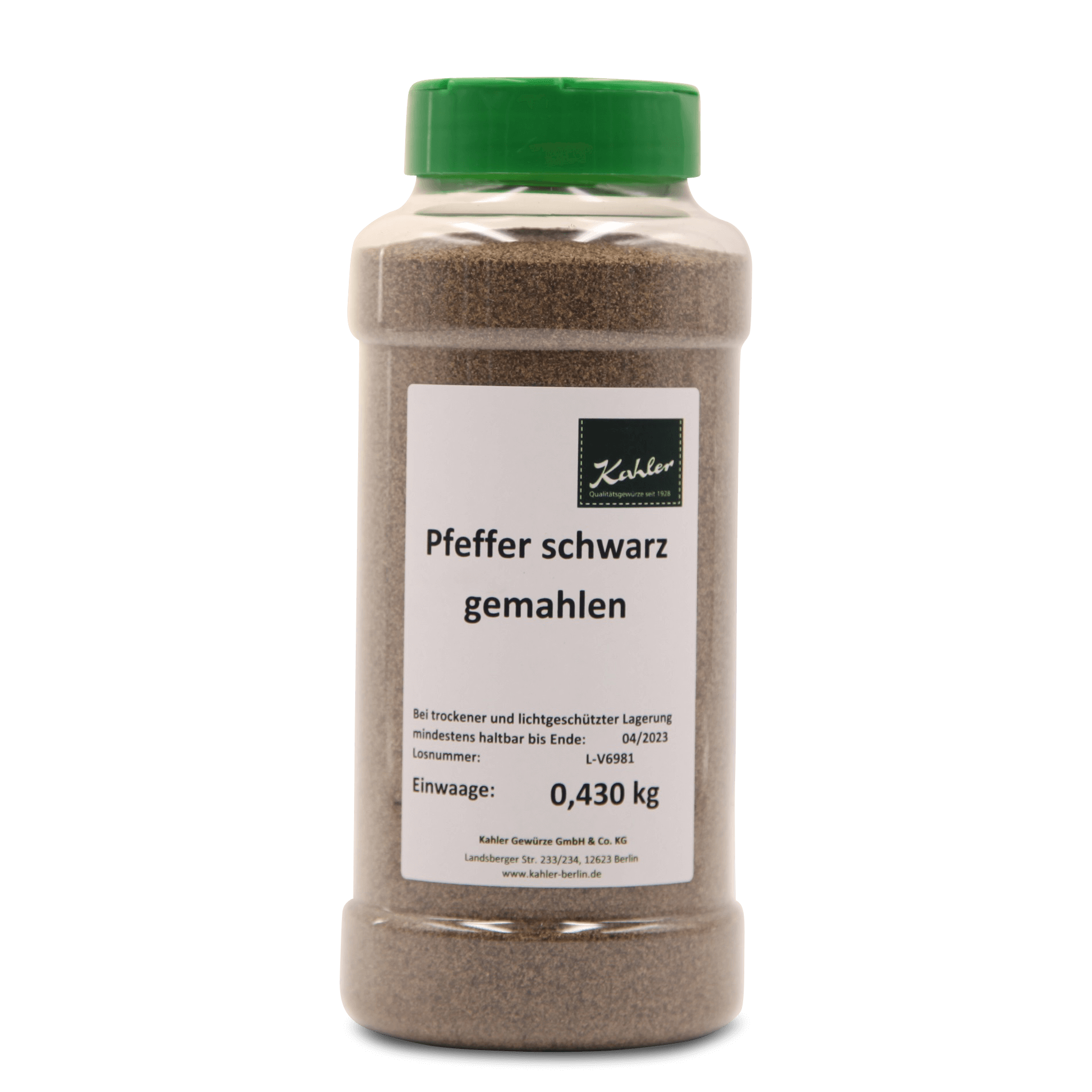 Schwarzer Pfeffer 'gemahlen'